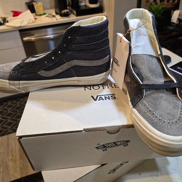 Vans x Notre Sk8 Hi Reissue 38 Lx Notre Raven Grey VN000CR0RVN MENS 11 NEW RARE - Picture 6 of 8